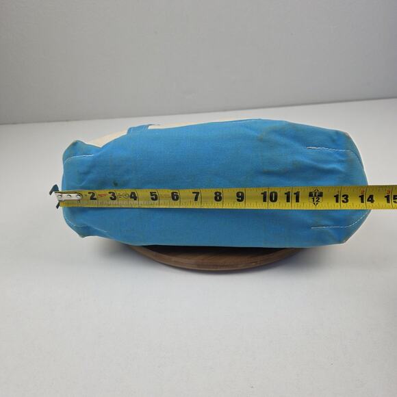 Vtg L.L.Bean Boat and Tote Bag Medium tiffany Blue Trim Canvas Open Top Made USA - Picture 12 of 16